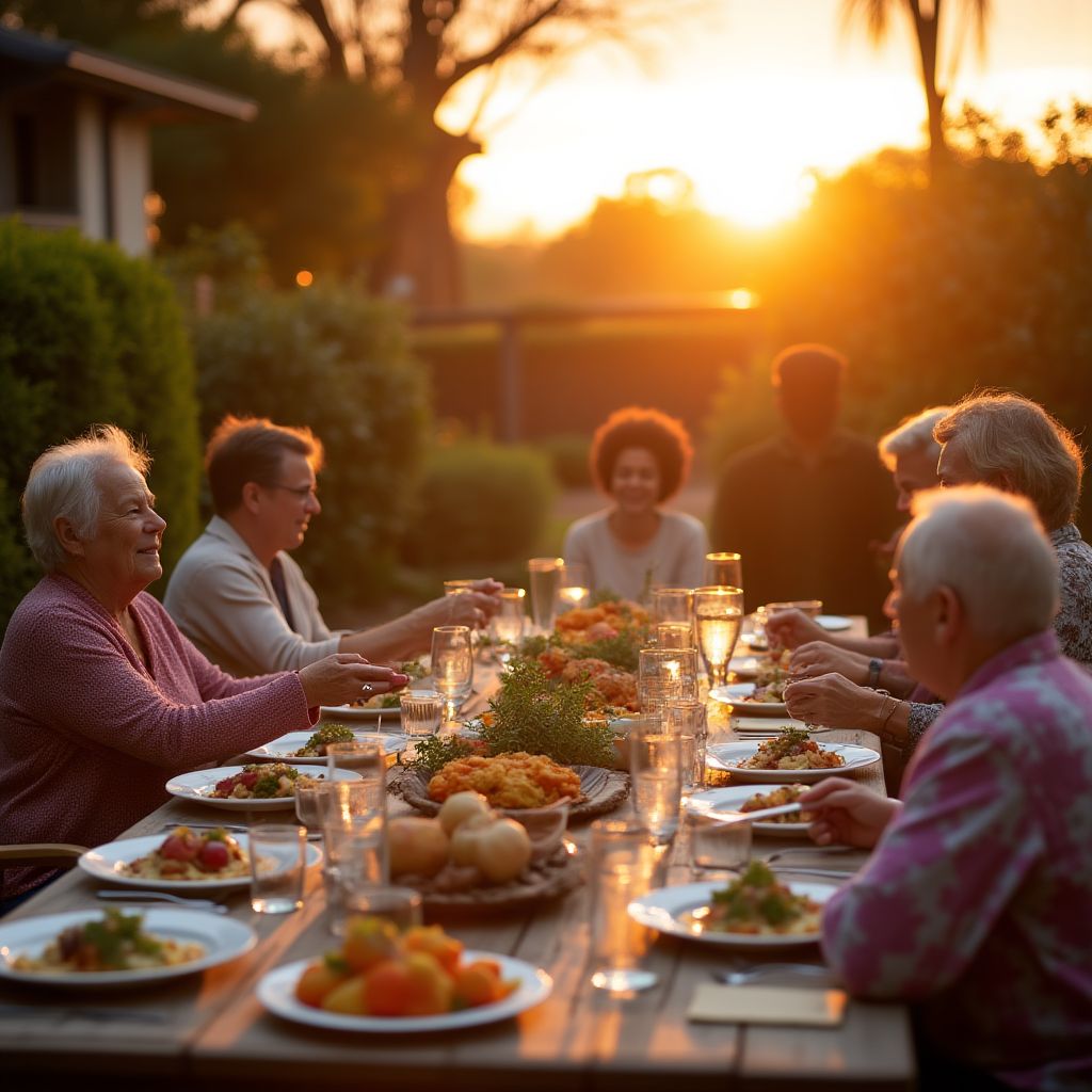 Margot Wilson hosting a neighborhood BBQ