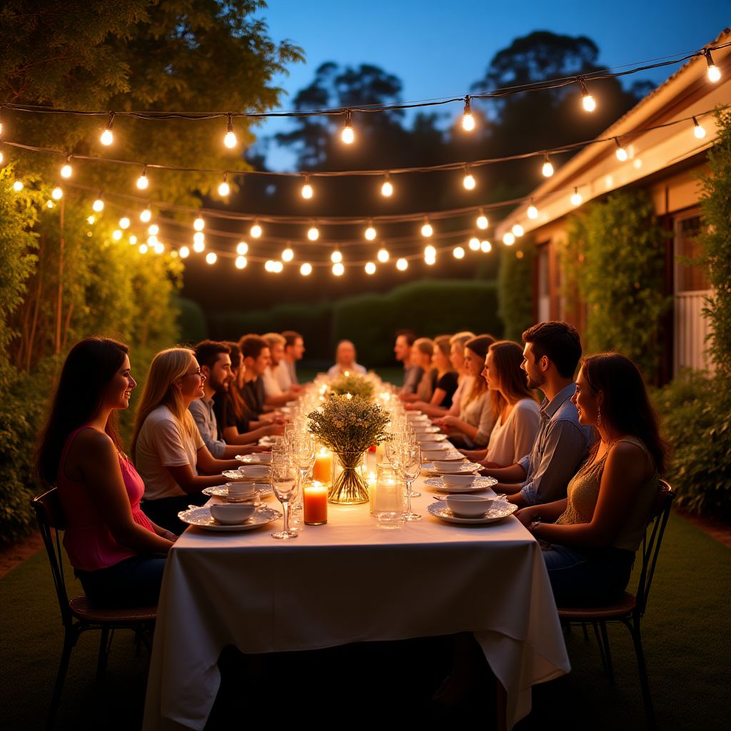 Garden party setting
