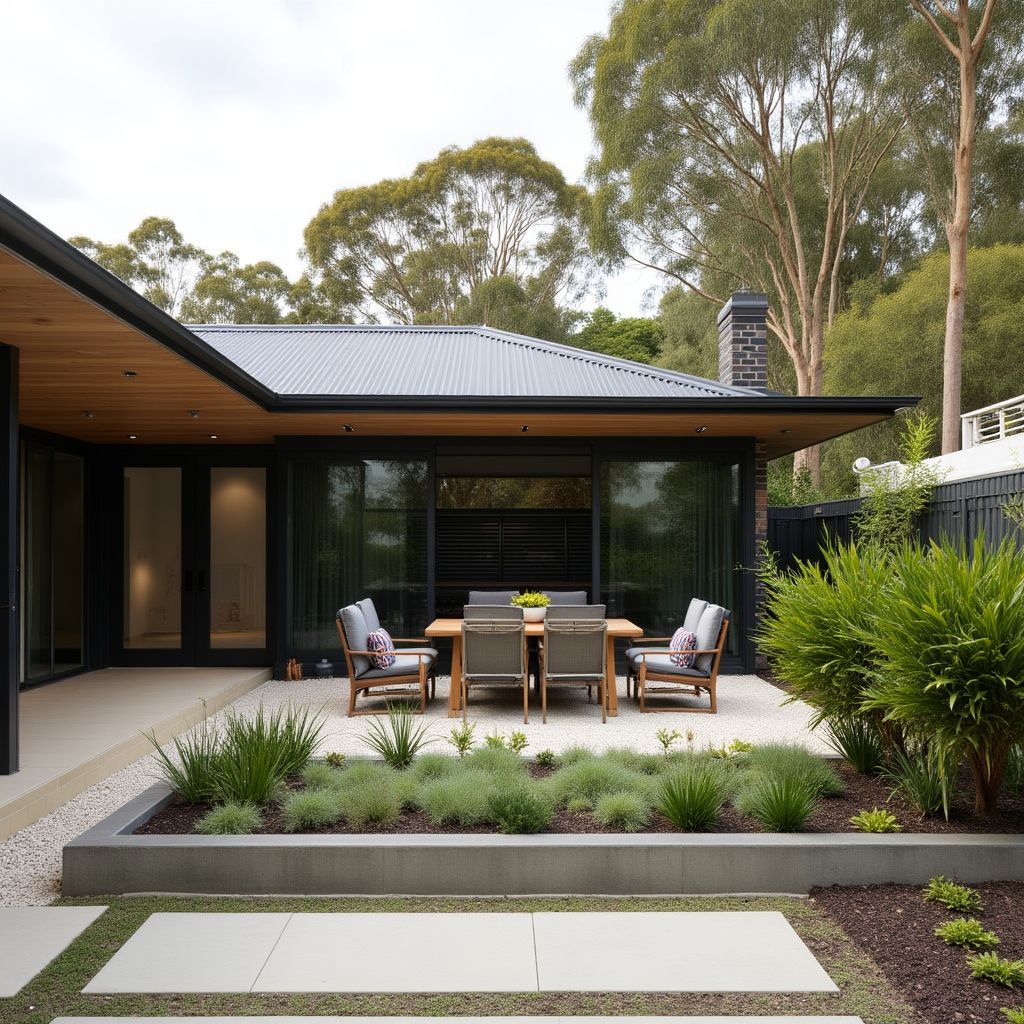 Modern suburban backyard transformation